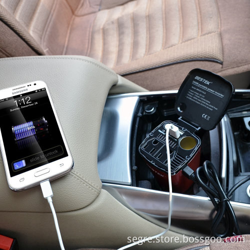 150W Car Power Inverter 12V DC to 220V/110v AC converter Adapter with Cigarette Lighter and USB 5V Charger For Laptop